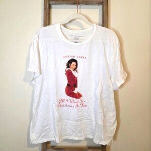 ⭐️40% Off⭐️ Mariah Carey All I Want For Christmas Graphic White T-shirt
